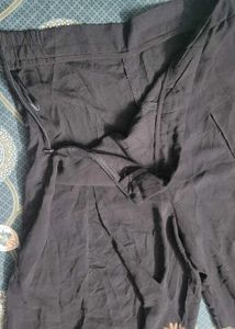 Black Palazzo Pants with Floral Print