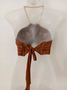 Stylish Chain Halter Neck Top