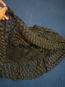 Boho Print Black Skirt