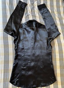 Party Wear Shirt (Solid Black - size S)