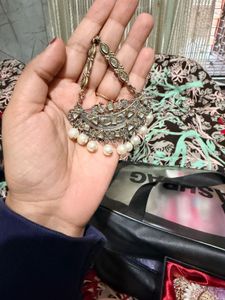Statement Drop Earrings with Pearl Accents