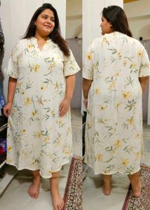 White Floral Print dress