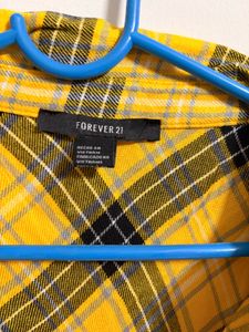 Yellow Plaid Flannel Shirt