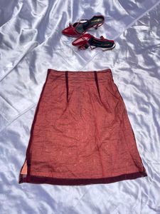 Sheer Red Skirt