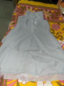 Chic Layered Sheer Grey Top