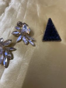 3 pair Sparkling Statement Earrings Set