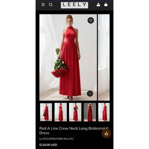 Elegant Red Halter Neck Maxi Dress