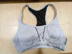Grey Racerback Sports Bra
