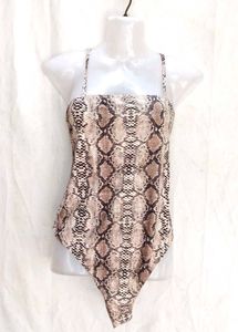 Snake Print One-Piece Swimsuit