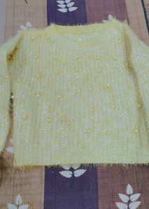 Sparkly Yellow Knit Sweater