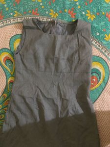 Chic Grey Sleeveless office siren dress