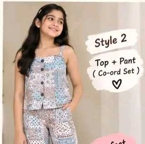 girl  top pant set