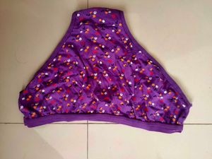 Cute Floral Print Purple Briefs