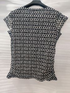 Black Printed Top