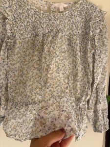 Floral Smocked Long Sleeve Blouse