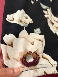 Chic Black Floral bodycon Skirt