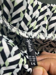 pLazzo-Stylish Geometric Print Wide Leg