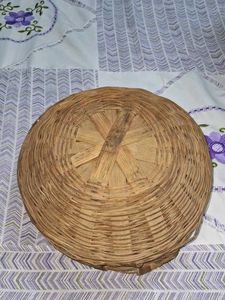 Vintage Woven Bamboo Basket