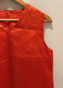 Satin V-Neck Sleeveless Top