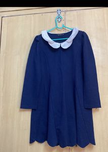Greyish Black Wollan One PieceBallon And Blue