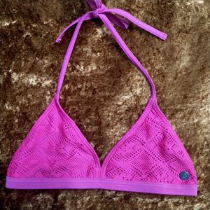 Pink Crochet Bikini Top