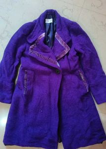 Vintage Purple violet Wool Blend Coat