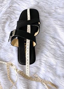 Stylish Black Wedge Sandals