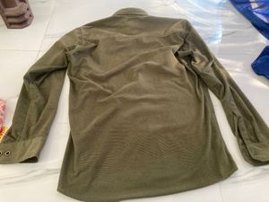 Men's Casual Olive Green Shirt