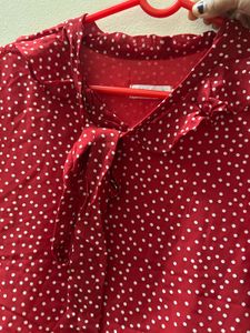 Sale 🛍️Red Polka Dot Blouse