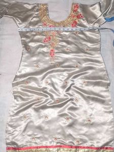 Embroidered Silk Kurta