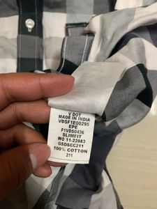 Van Heusen Gingham Check Long Sleeve Shirt