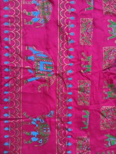 Vibrant Pink Elephant Print  Short Kurti