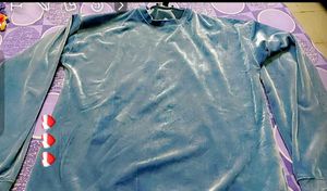 Gray Velvet Long Sleeve Top