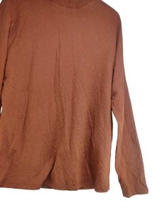 Brown Mock Neck Top LR-9