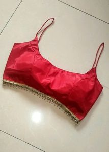 Red Spaghetti Strap Blouse
