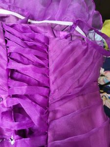 Stunning Purple Ruffled Gown