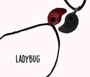 kawagatamas Ladybug Yin Yang Necklaces