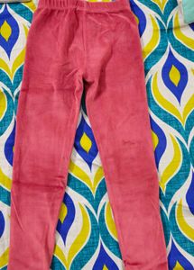 Pink Velour Leggings