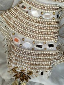 Elegant White &amp; Gold Kurta
