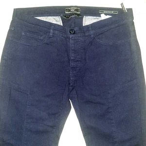 💎 ZARA Man Denim Couture Trousers - Blue