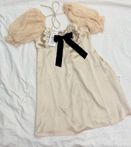 Satin Bow Detail Dress