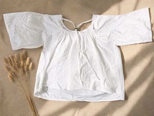Boho White Wide Sleeve Top