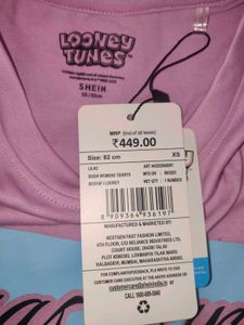 Shein Drop Shoulder Bugs Bunny Chest PrintCrew Tsh