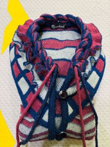 Vintage Patterned Knit Cardigan