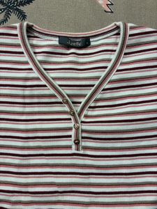 Striped Henley Top