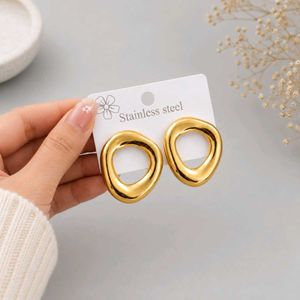 Chunky Gold Geometric Hoop Earrings