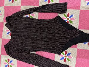 Sparkly Striped Long Sleeve bodysuit