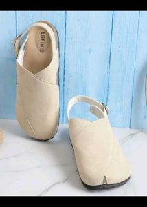 Cream Clog Mules