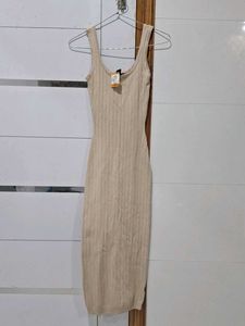 Beige one piece dress