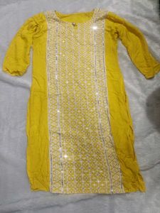 Yellow Colour Kurti